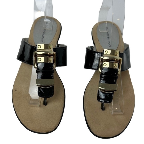 Bandolino Black Buckle Accent Sandals 8 - Picture 1 of 5